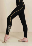 DIANA leggings by Grand Prix polyamide micro, black+yellow, 140cm