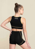 MARSELLA crop top by Grand Prix polyamide micro, black+yellow, S
