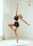 KIRA shorts by Grand Prix polyamide micro, black+yellow, 140cm