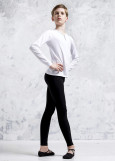 T-shirt HENRY, long sleeve 90%cotton, 10%elastane, white, 140cm