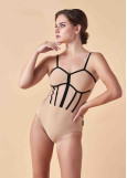 CELINE camisole leotard by Grand Prix polyamide micro, nude, S