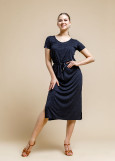 Short sleeve dress "EXCITEMENT" 90%viscose, 10%elastane, black, XS