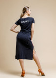 Short sleeve dress "EXCITEMENT" 90%viscose, 10%elastane, black, XS