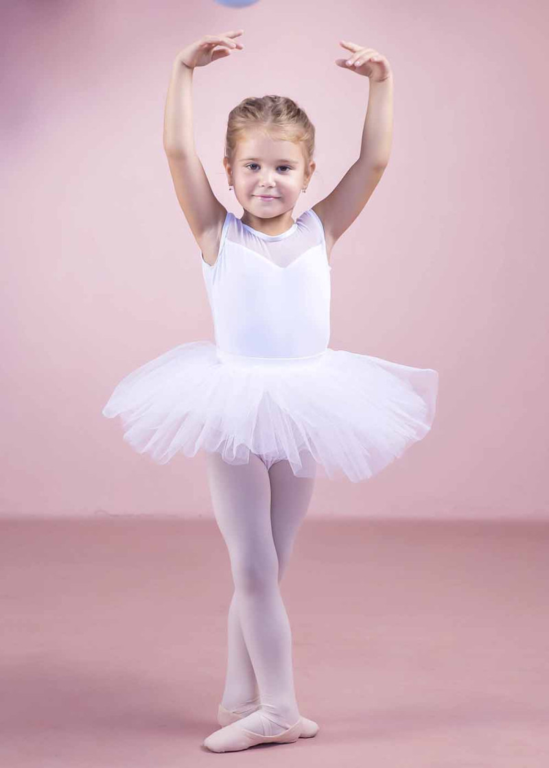 BLOT tank leotard by Grand Prix 90%polyamide, 10%elastane, white, 116cm