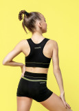 BURST crop top by Grand Prix 90%polyamide, 10%elastane, black+lemon, 116cm