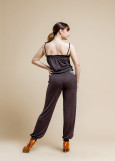 Jumpsuit FORCE with elastic 90%viscose, 10%elastane, brown, XS