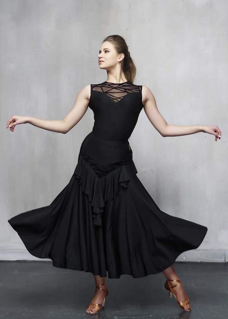 RAVENNA ballroom dance skirt by Grand Prix 90%polyamide, 10%elastane, black, L