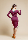 Long sleeve dress "Modern" 90%viscose, 10%elastane, lilac, M