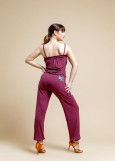 Jumpsuit FORCE with elastic 90%viscose, 10%elastane, lilac, XS