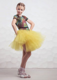 Skirt VOLANT 90%polyamide, 10%elastane, lemon, M