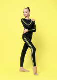 DEVOTION long sleeve by Grand Prix 90%polyamide, 10%elastane, black+lemon, 140cm