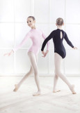 DARYA high collar long sleeve leotard by Grand Pri 90%polyamide, 10%elastane, black, 116cm