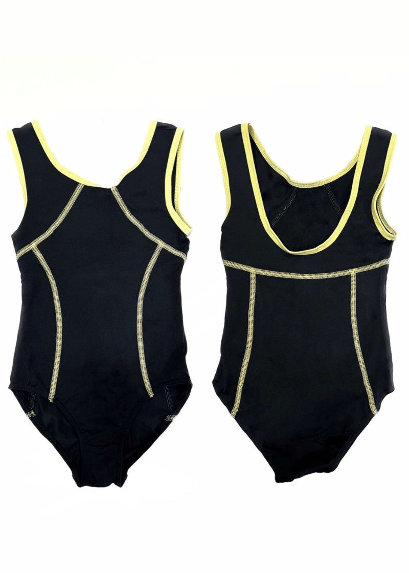 BETHANY leotard by Grand Prix polyamide micro, black+yellow, S