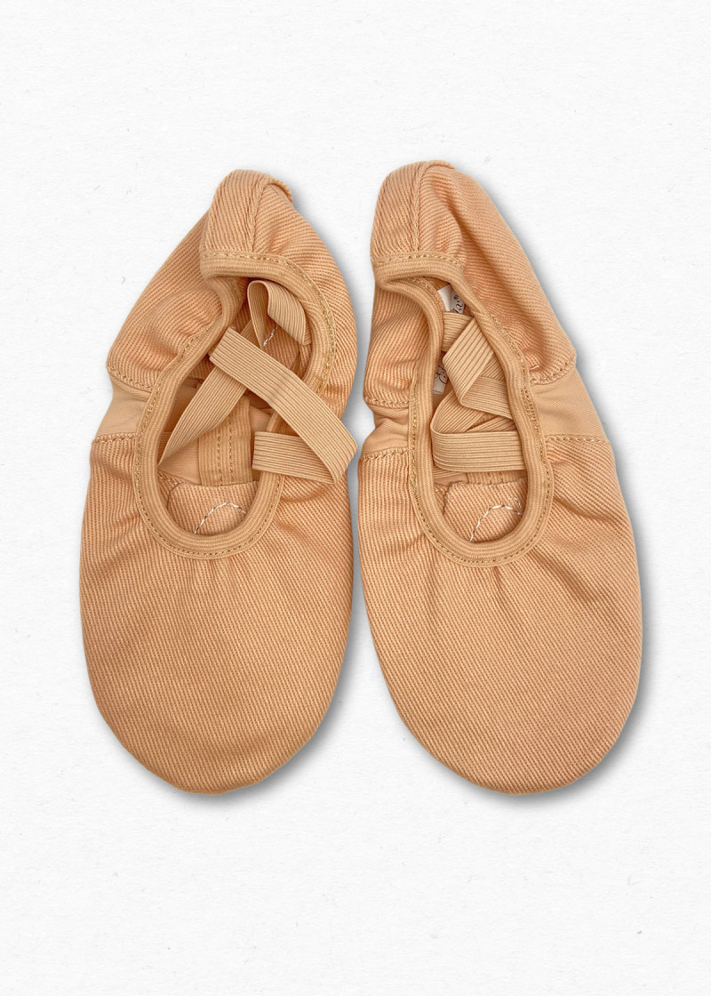 Kid's Stretch Ballet Slippers Grand Prix ATTITUDE stretch canvas, nude, 28