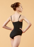 BRIELLE camisole leotard by Grand Prix polyamide micro+mesh, black, 134cm