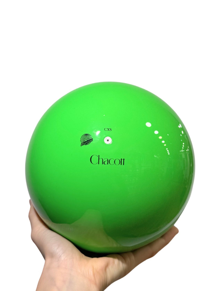 Ball for gymnastics CHACOTT 65001, 18.5cm rubber, Lime Green (032), 18.5cm