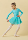 DASH mesh and tulle ballet skirt by Grand Prix flocked mesh+tulle, cascade, 116cm