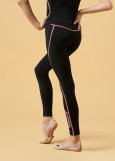 DIANA leggings by Grand Prix polyamide micro, black+coral, 146cm