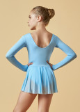 DOMENICA long sleeve leotard with mesh skirt by Gr 90%cotton, 10%elastane, powder, 128cm