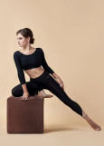 JUMP leggings by Grand Prix polyamide micro, black+nude, 158cm