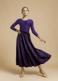 Skirt CT SICILIA 95%polyester, 5%elastane, dark purple, 152cm