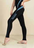 LEONA leggings by Grand Prix polyamide micro, black+blue, 152cm