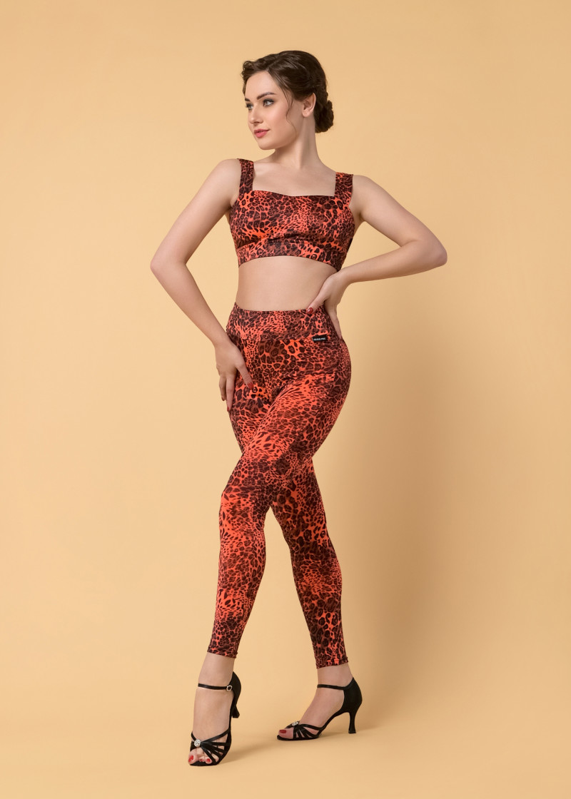 LESLIE leggings by Grand Prix polyamide, coral, M