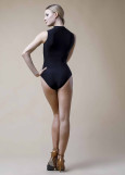 JESS high-neck leotard with zipper by Grand Prix polyamide micro, black, XS