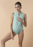 JESS high-neck leotard with zipper by Grand Prix polyamide micro, mint, S