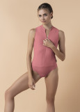 JESS high-neck leotard with zipper by Grand Prix polyamide micro, dusty rose, XS