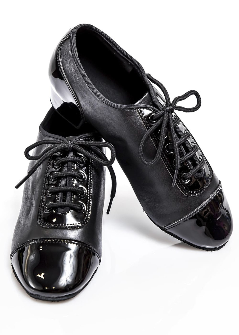 Men's Latin Shoes Grand Prix RICCARDO leather+patent leather, black, 39