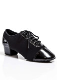 Men's Latin Shoes Grand Prix RICCARDO oxford textile+patent leather, black, 47