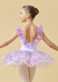 Costume PIXIE by Grand Prix cotton+tuiie, white+purple, 122cm