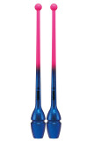 Clubs for gymnastics SASAKI NEW FIG M-34GH, 44cm rubber, Fresh Pink x LapisBlue (FRPxLPBU), 44cm, 150g