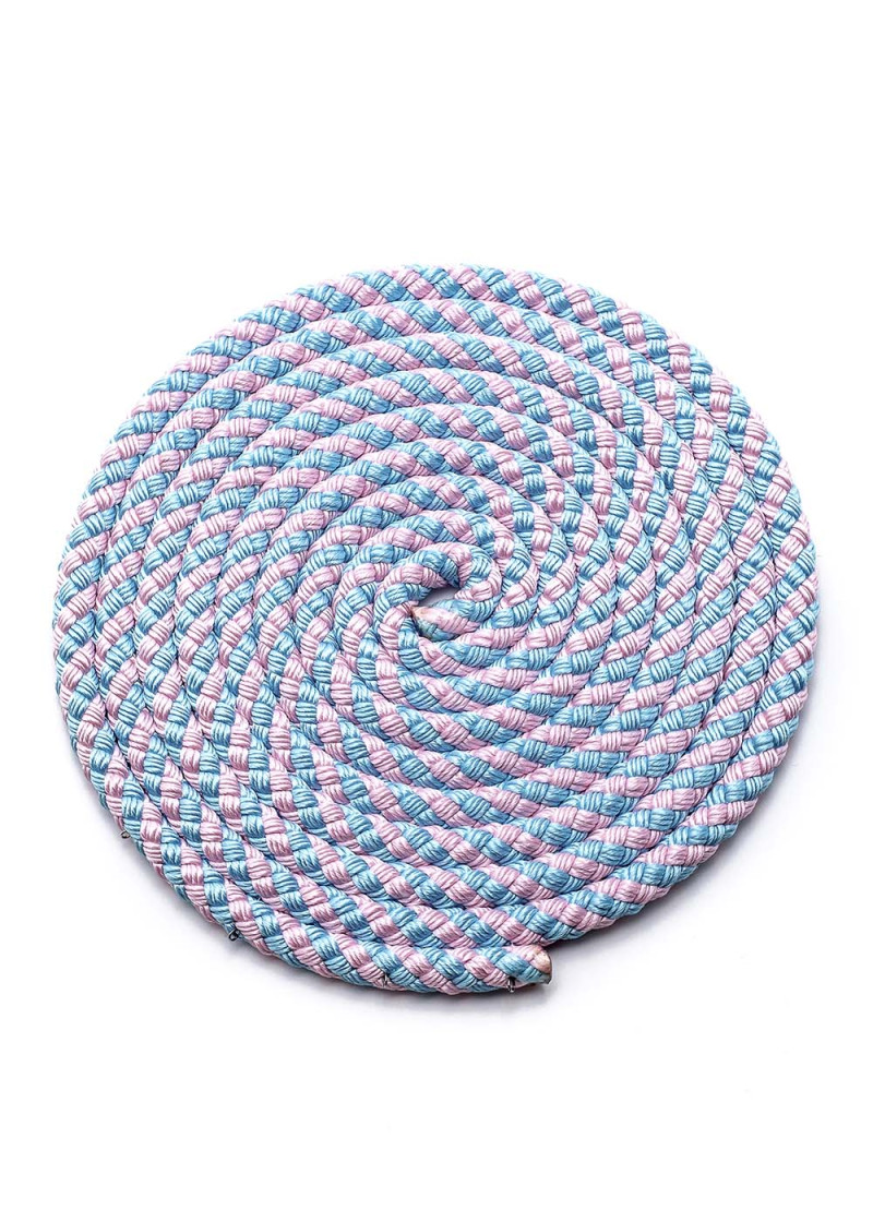 Rope for gymnastics SASAKI NEW FIG MJ-243, 2.5m polyester, LightBlue x LightPink (LIBUxLIP), 2.5m