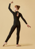 Unitard TAISIA, long sleeve, Leggings 90%cotton, 10%elastane, black, 146cm