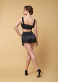 NICKI fringe shorts by Grand Prix 90%polyamide, 10%elastane, black, 158cm