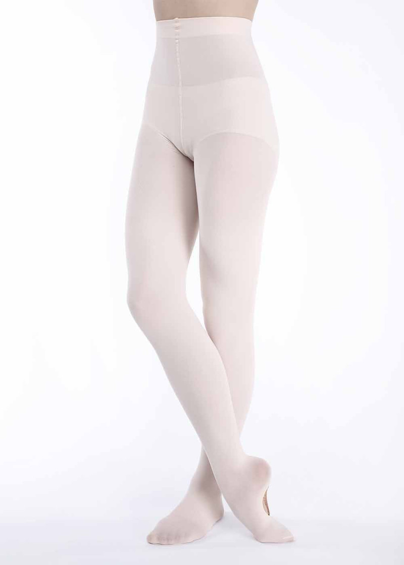 Convertible tights, children nylon+spandex, pink, L