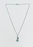 Pointe shoe pendant necklace light blue