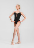 BRIALLINE camisole leotard by Grand Prix nylon+spandex, black, L