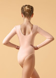 DALILA long sleeve leotard by Grand Prix 90%cotton, 10%elastane, ballet pink, 146cm