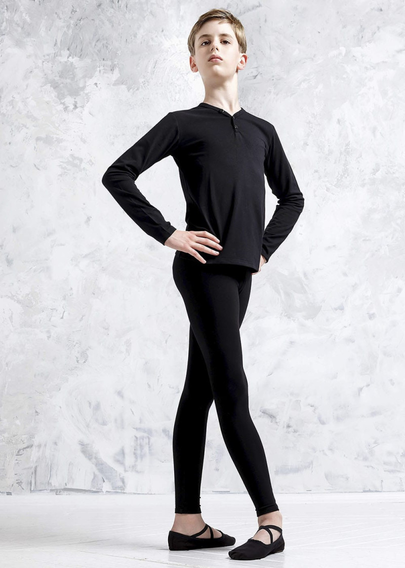 Leggings COLIN 90%cotton, 10%elastane, black, 128cm