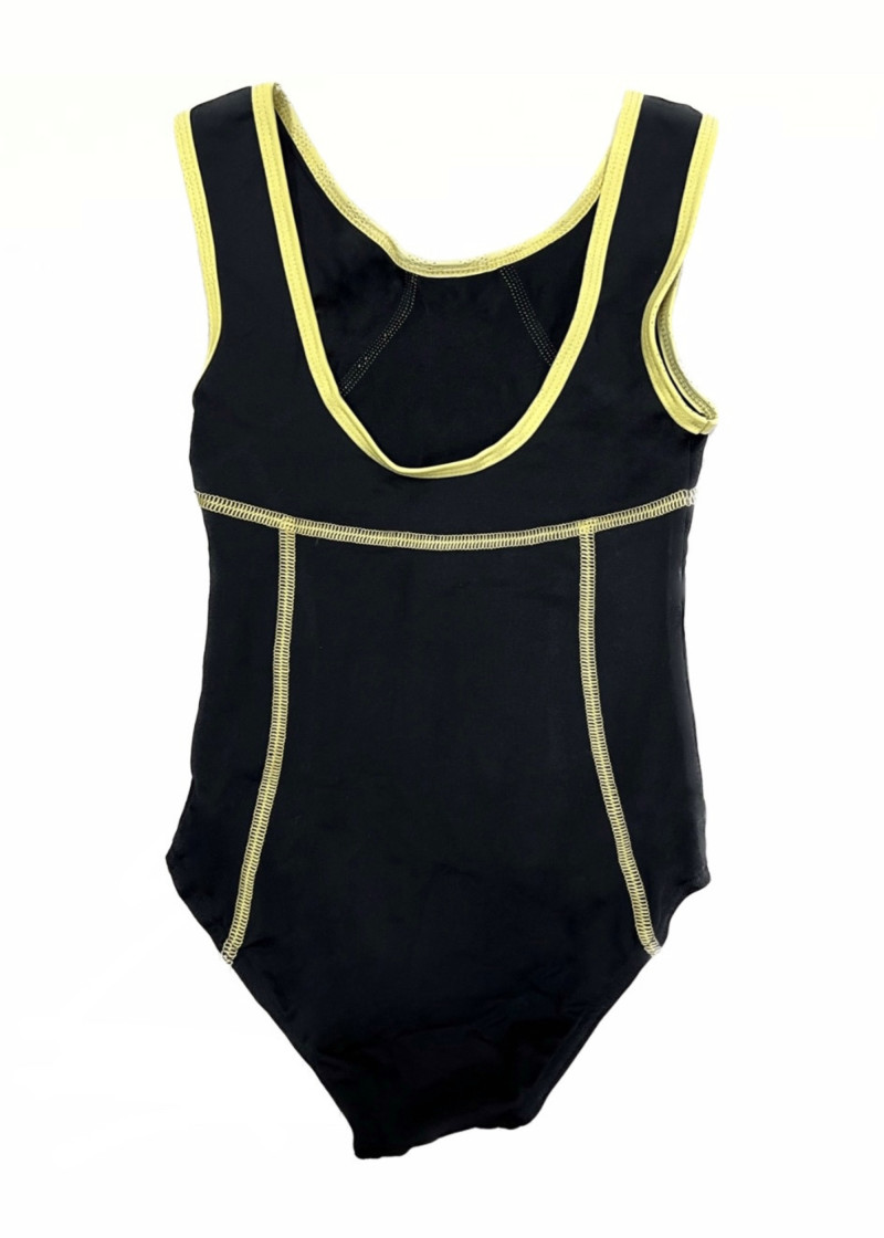 BETHANY leotard by Grand Prix polyamide micro, black+yellow, XS