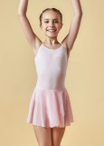 Camisole leotard BONNIE, mesh skirt 90%cotton, 10%elastane, pink, 110cm