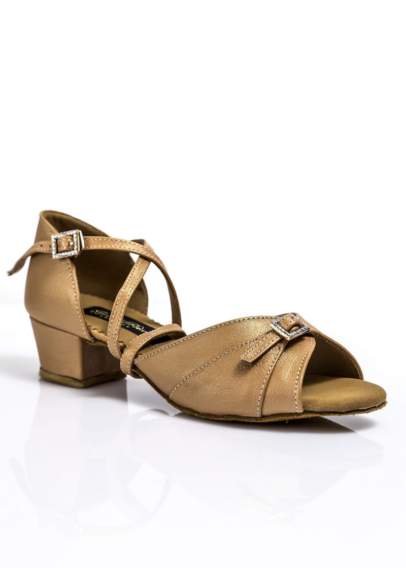 Girls Shoes PROMENAD, leather leather, tan, 36