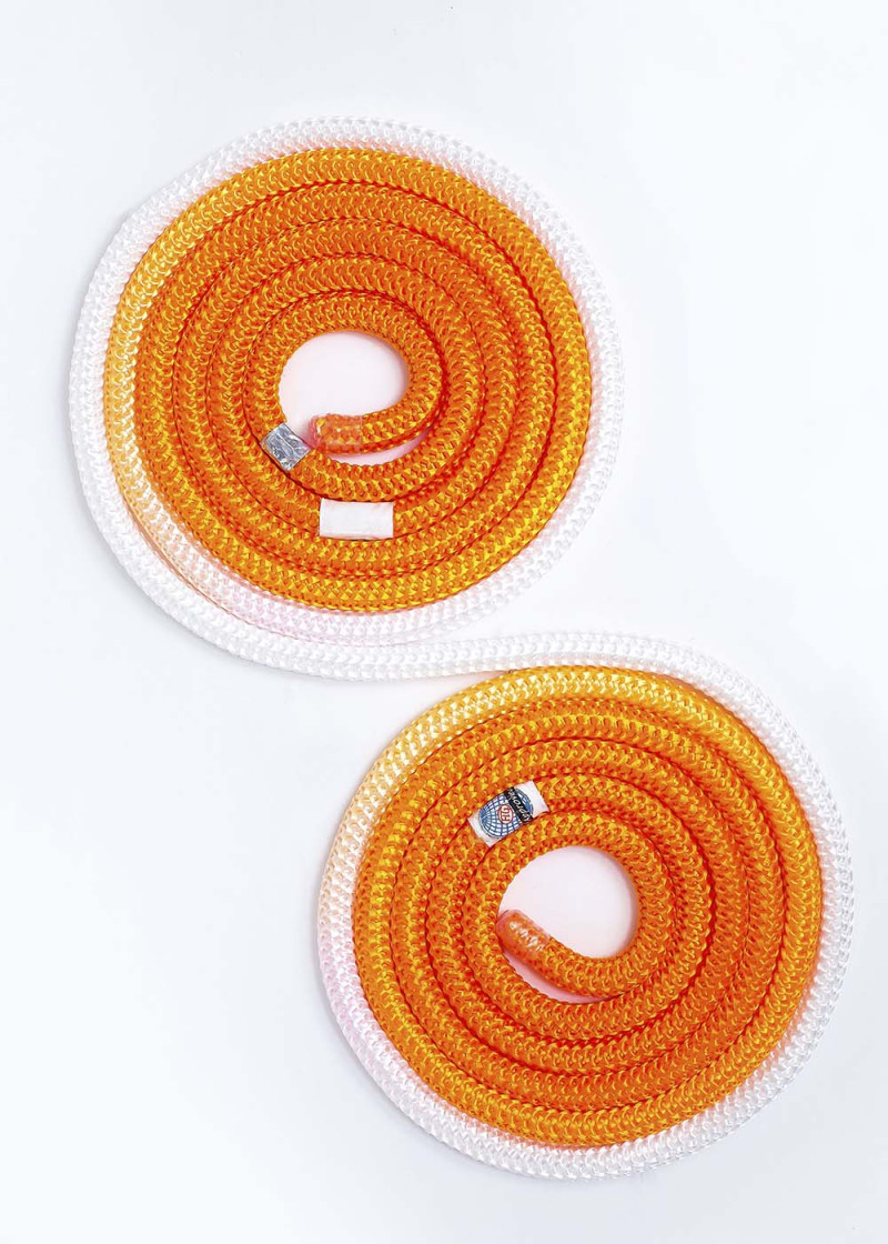 Rope for gymnastics CHACOTT OUTER-COLOL, 3m nylon, Orange, 3m