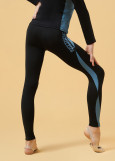 DJANA leggings by Grand Prix polyamide micro, black+blue, 152cm