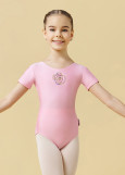 Leotard JASMINE, deco 90%polyamide, 10%elastane, pink, 122cm