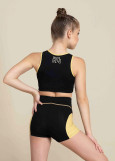 KARINA shorts by Grand Prix polyamide micro, black+yellow, 152cm