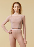 MIRALI top by Grand Prix mesh, coral almond, XS